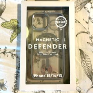 Clear, magnetic defender iPhone case for iPhones 13, 14 and 15